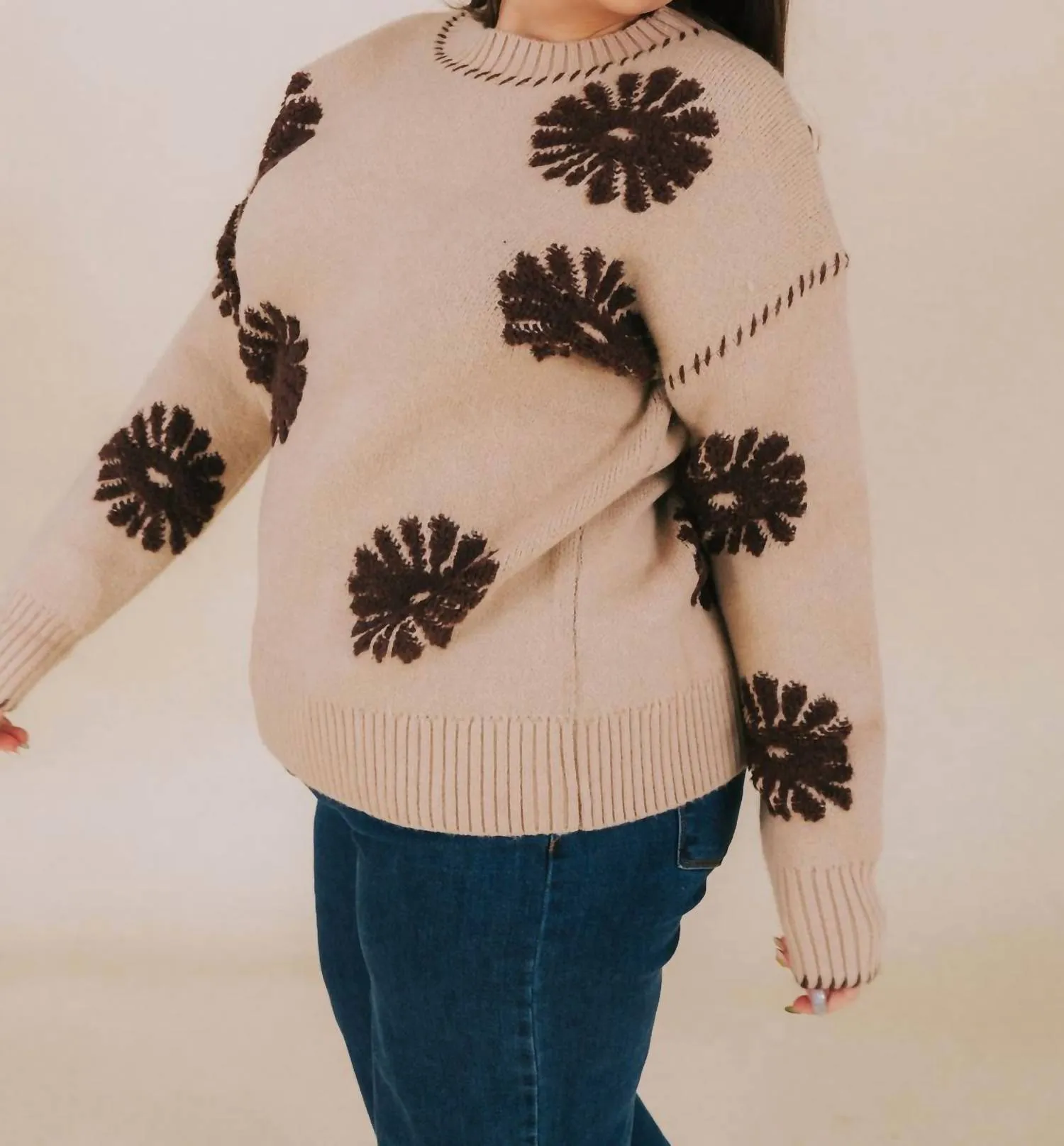And The Why - Wildflower Knit Sweater - Plus