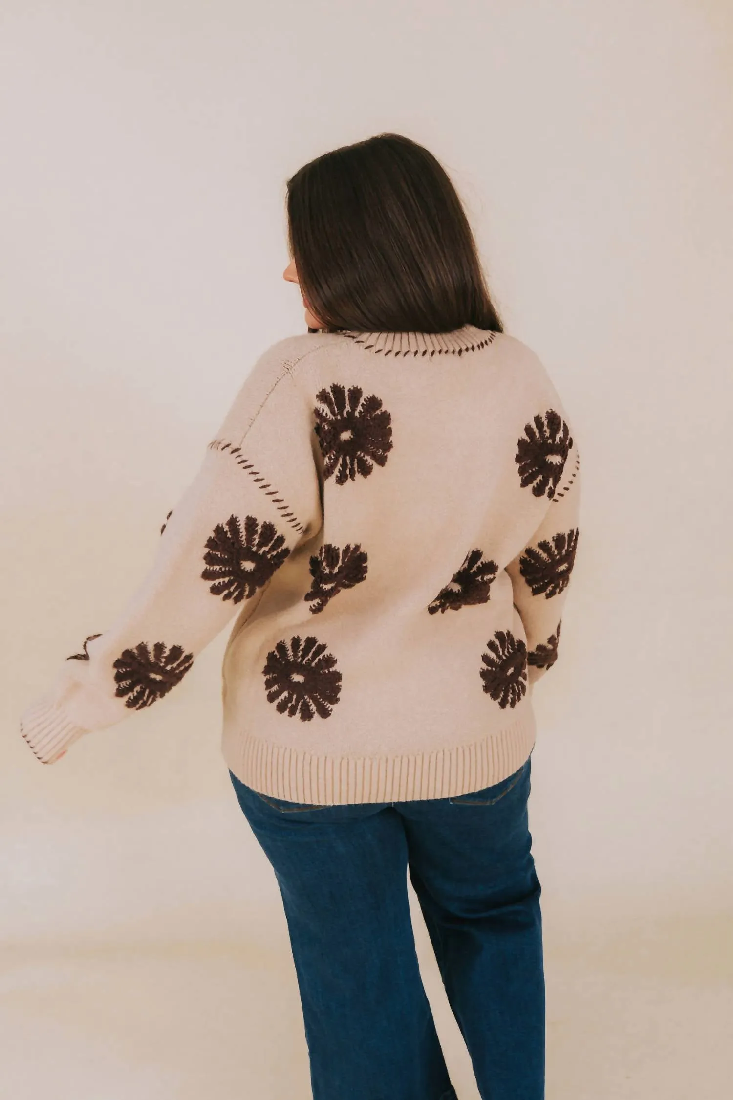 And The Why - Wildflower Knit Sweater - Plus