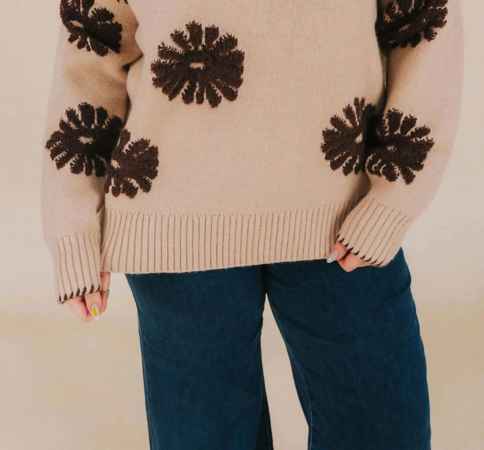 And The Why - Wildflower Knit Sweater - Plus