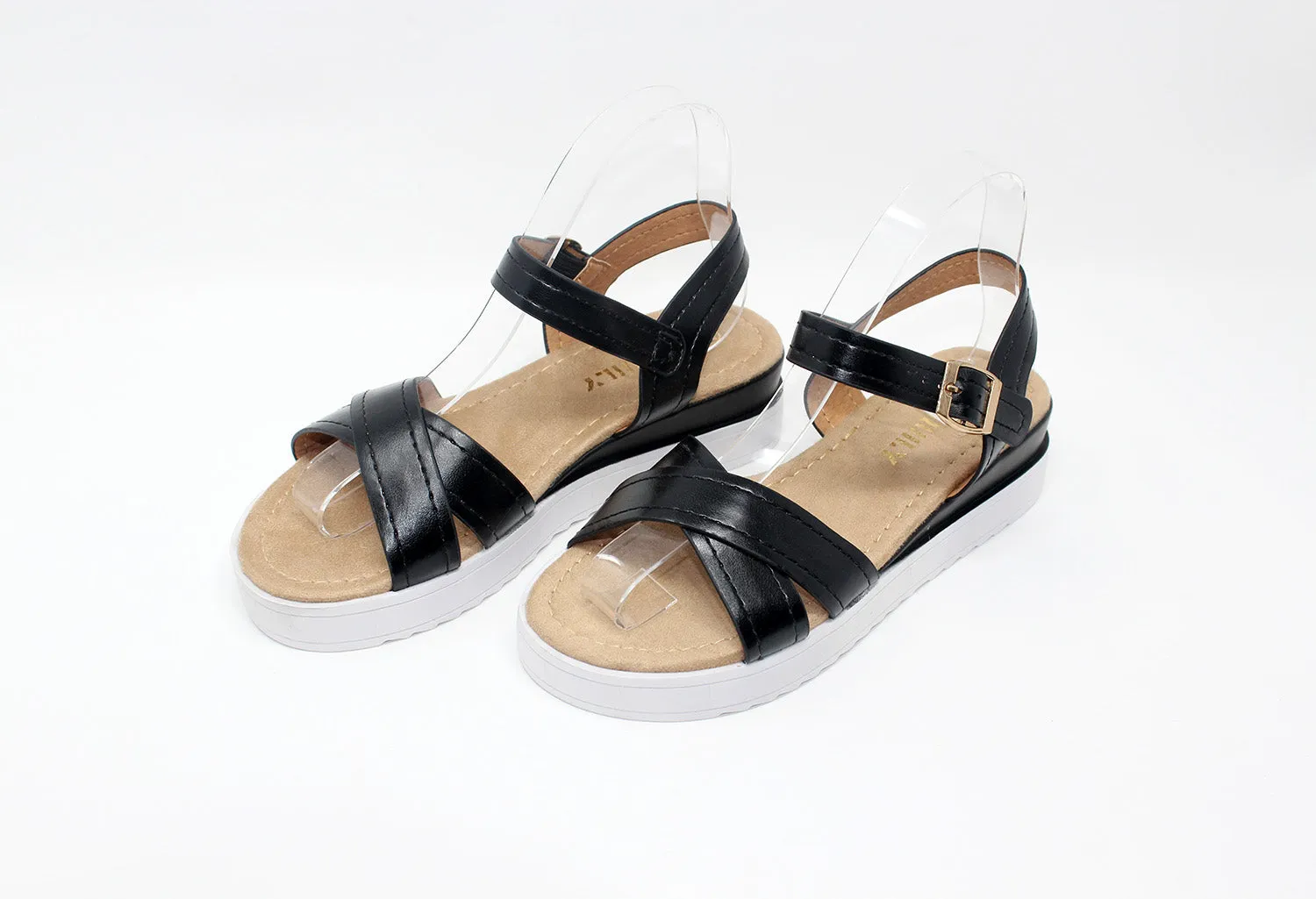 Black Double Strap Sandal-1