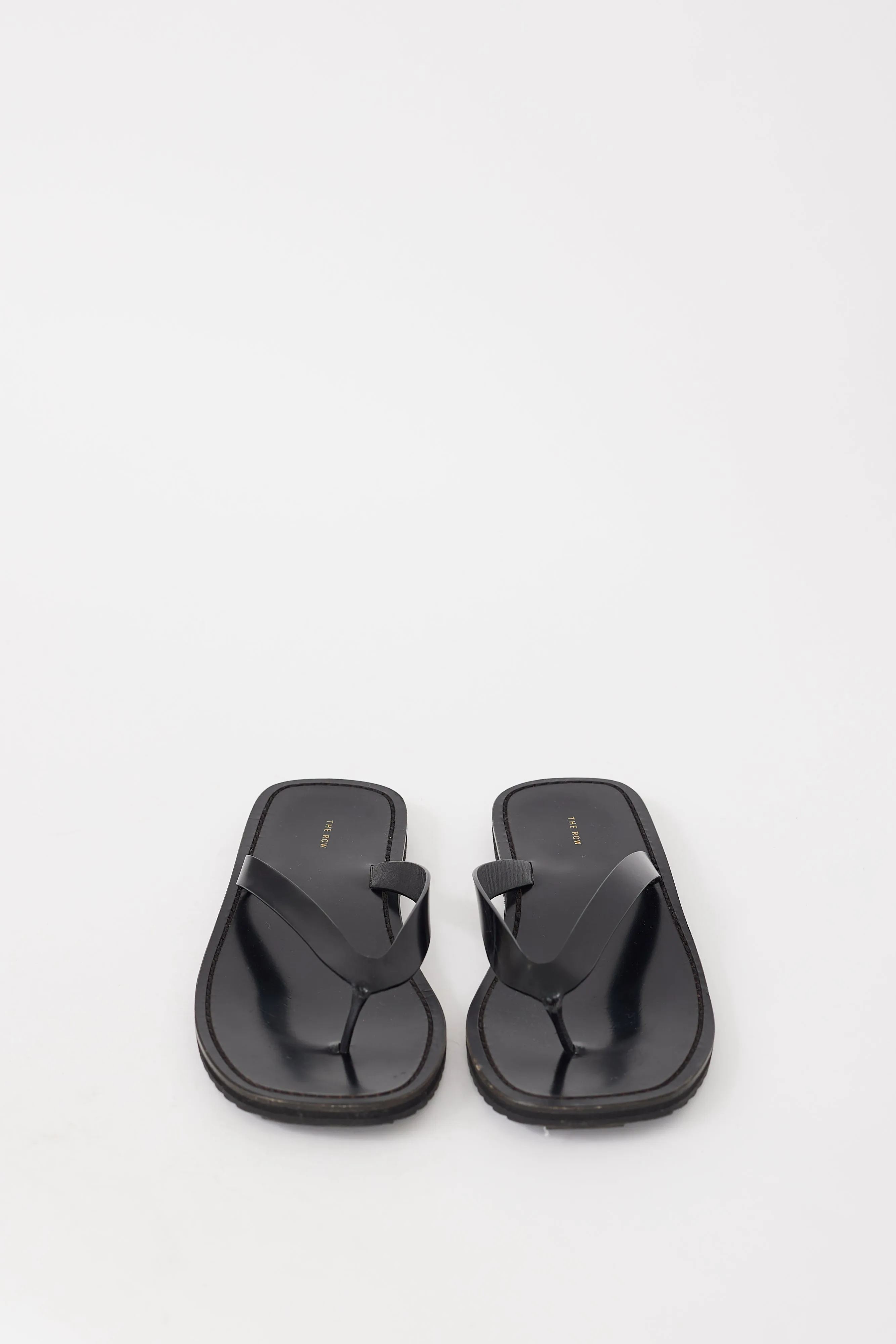 Black Leather City Sandal
