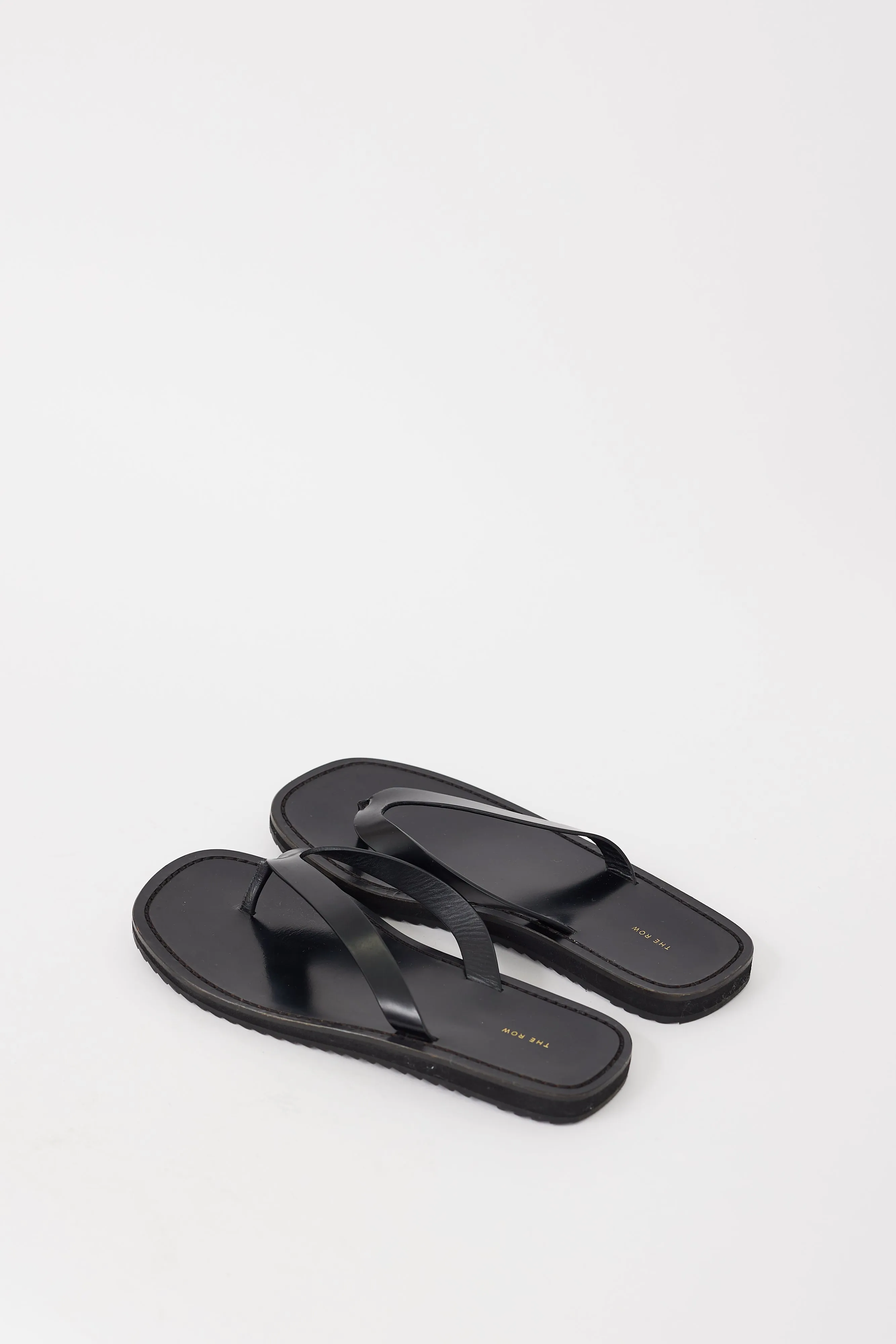 Black Leather City Sandal