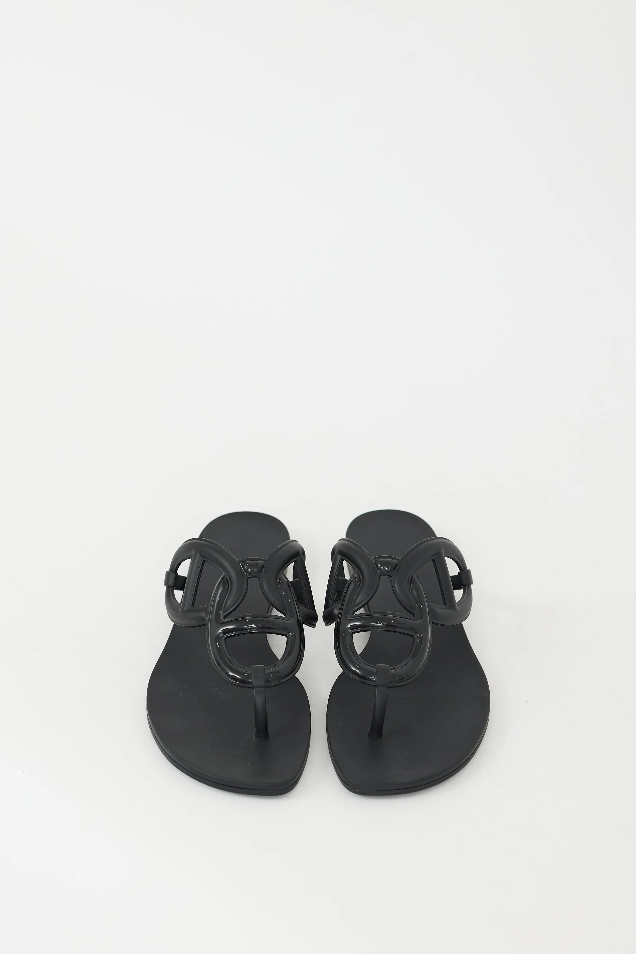 Black Rubber Egerie Sandal