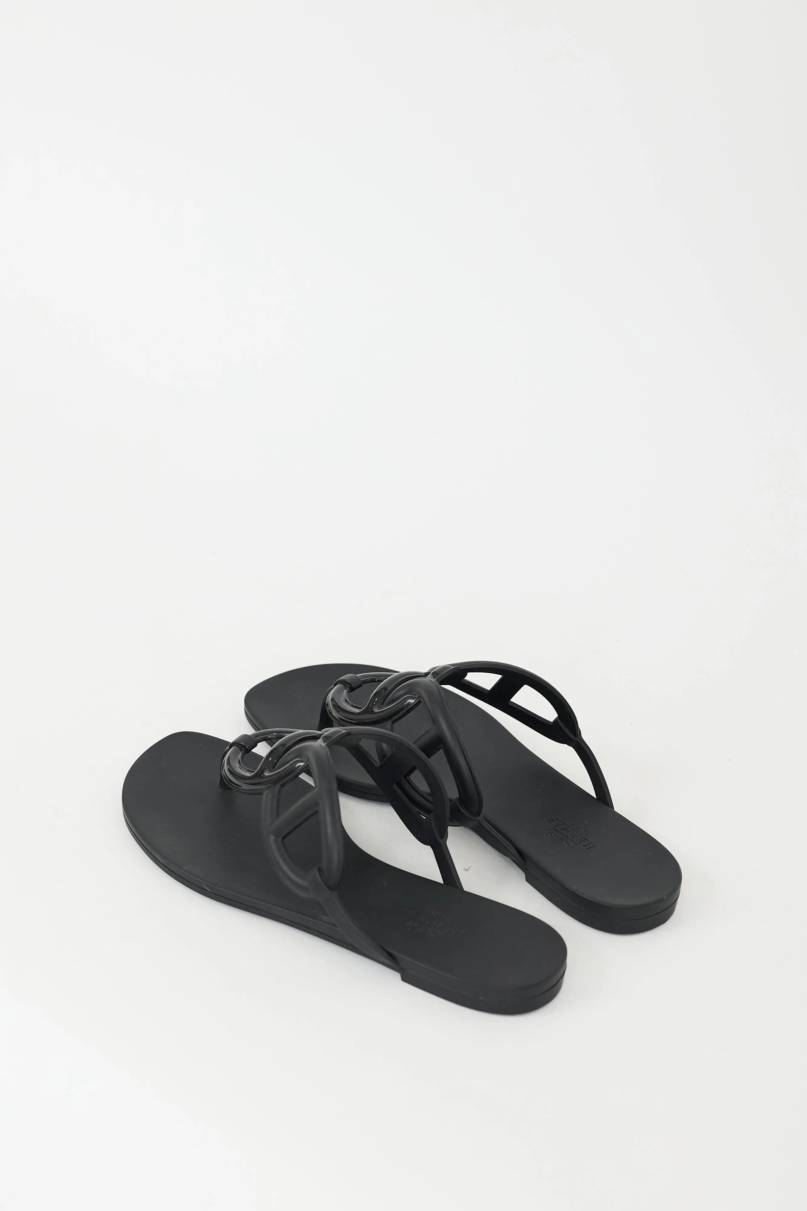 Black Rubber Egerie Sandal