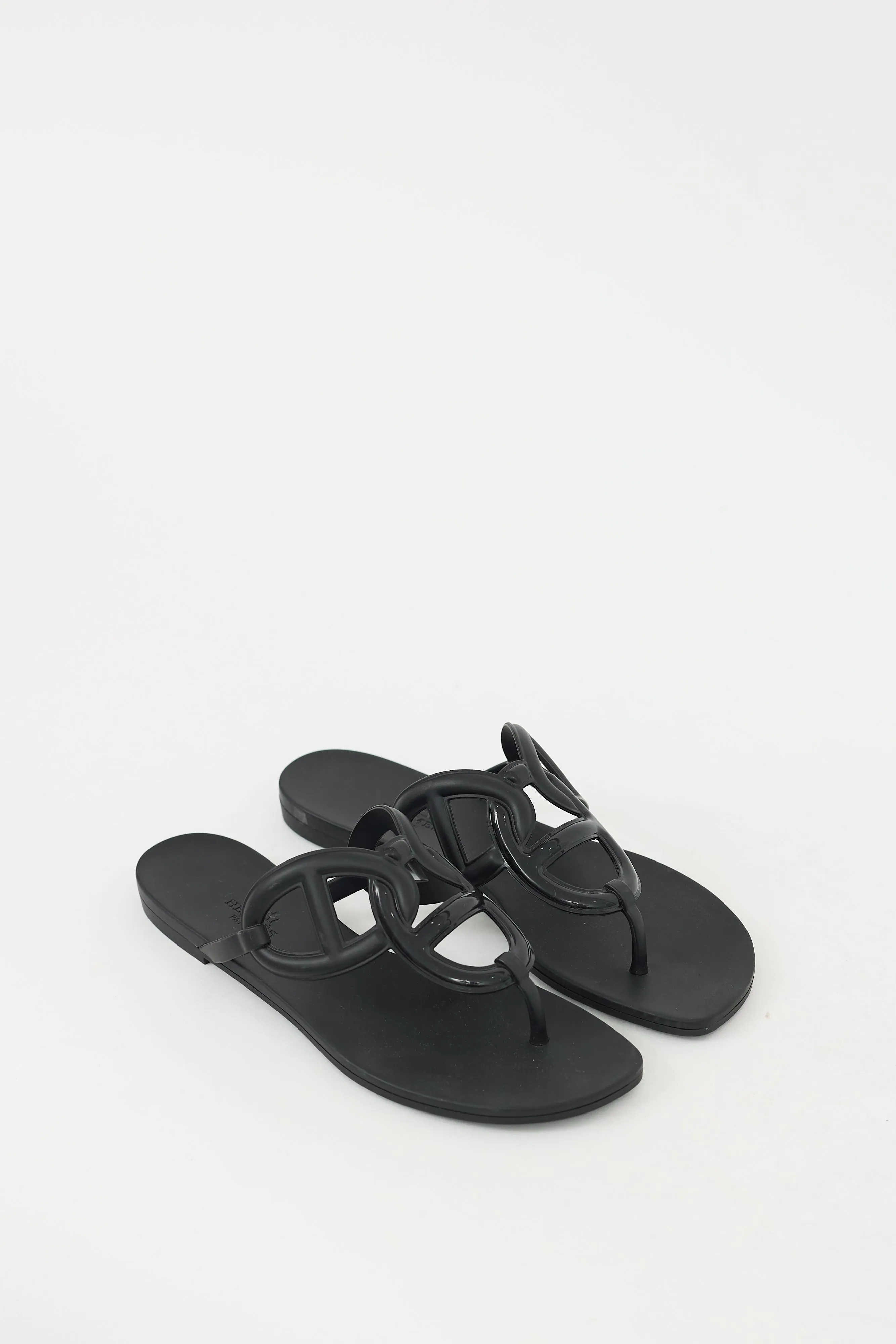 Black Rubber Egerie Sandal