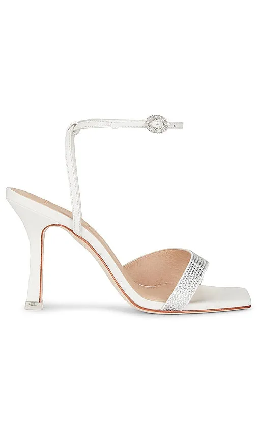 BLACK SUEDE STUDIO Jordan Heeled Sandal in White