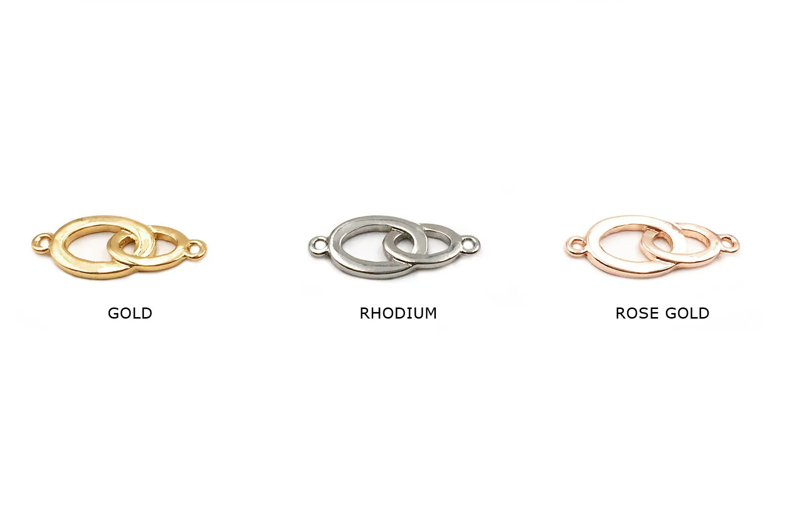 CMF2299 Intertwined Oval Pendant With Double Links