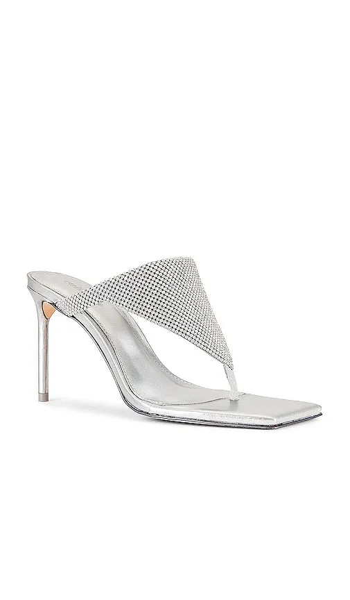 Cult Gaia Audrey Sandal in Metallic Silver