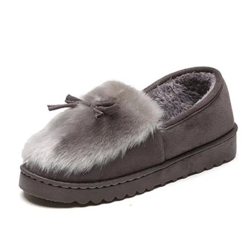 Flats Cute Soft Fur Home Shoes