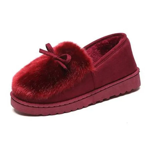 Flats Cute Soft Fur Home Shoes