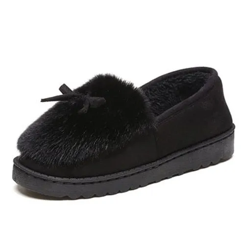 Flats Cute Soft Fur Home Shoes