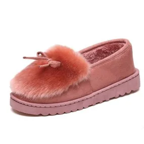 Flats Cute Soft Fur Home Shoes