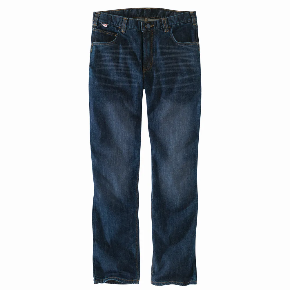 FR RUGGED FLEX STRAIGHT FIT 5-POCKET JEAN - MDO-Midnight Indigo | Carhartt 105069
