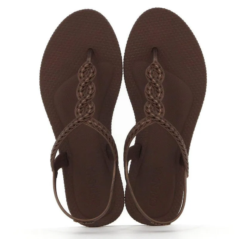 Grendha Back Strap 3 Sandals - Brown