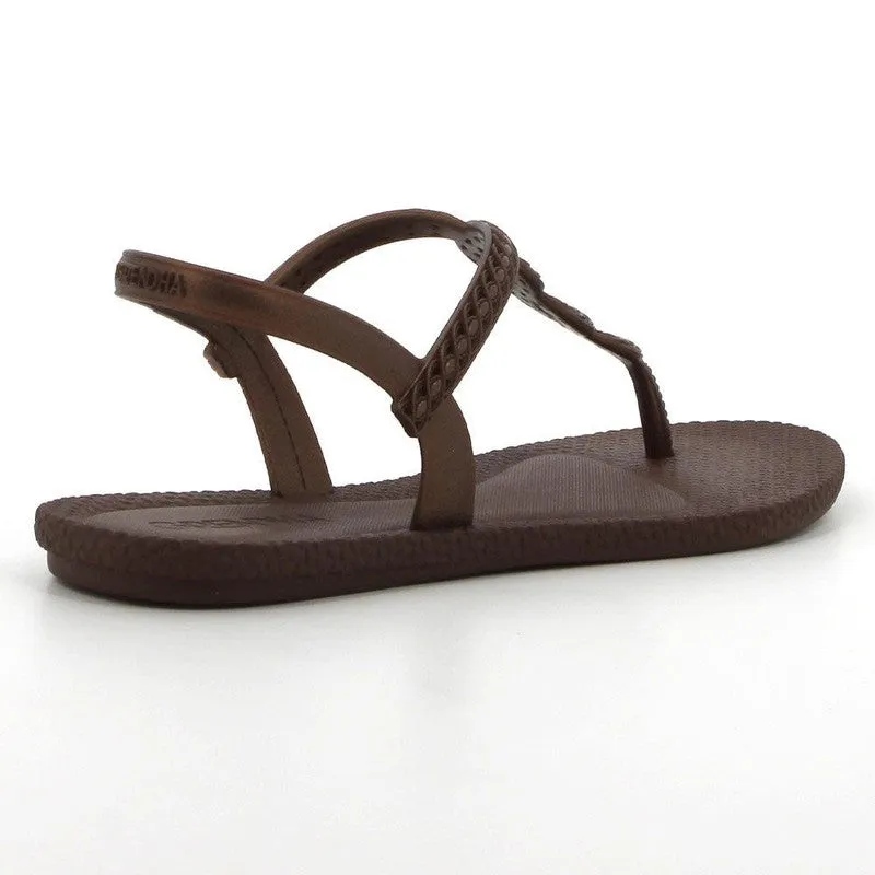 Grendha Back Strap 3 Sandals - Brown