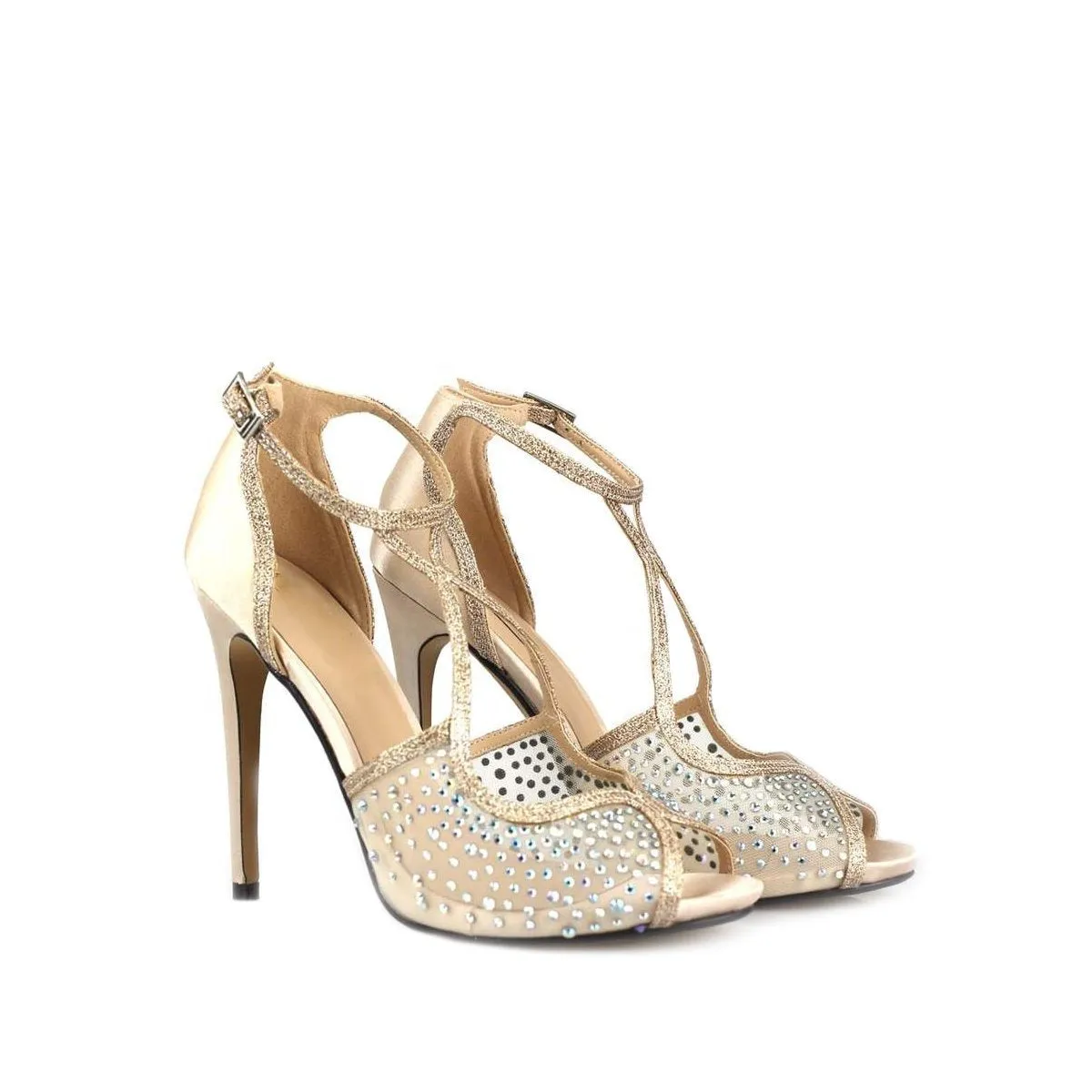 JESSICA High Heel Open Toe T-Bar Sandal