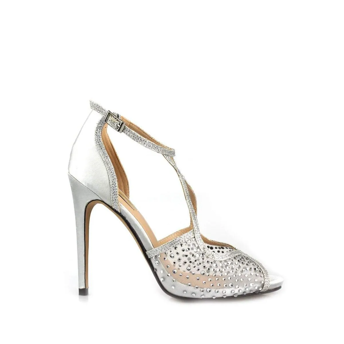 JESSICA High Heel Open Toe T-Bar Sandal