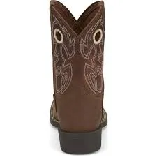 Justin Kids Bowline Junior Western Boot, Pecan Brown