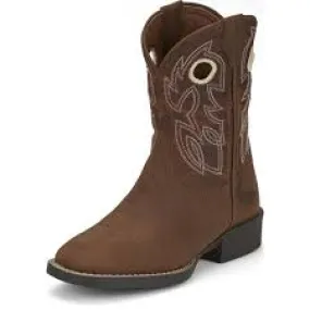 Justin Kids Bowline Junior Western Boot, Pecan Brown