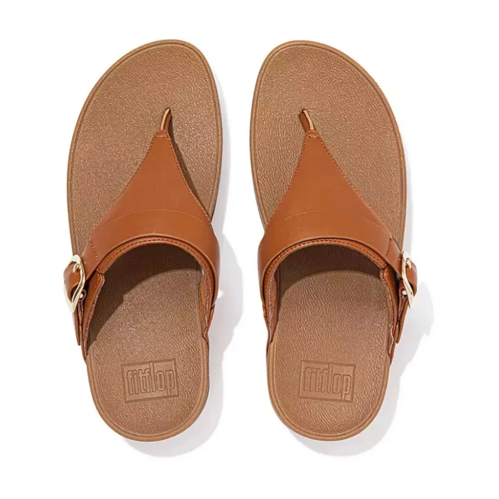 Lulu Adjustable Toe Post Thong - Light Tan
