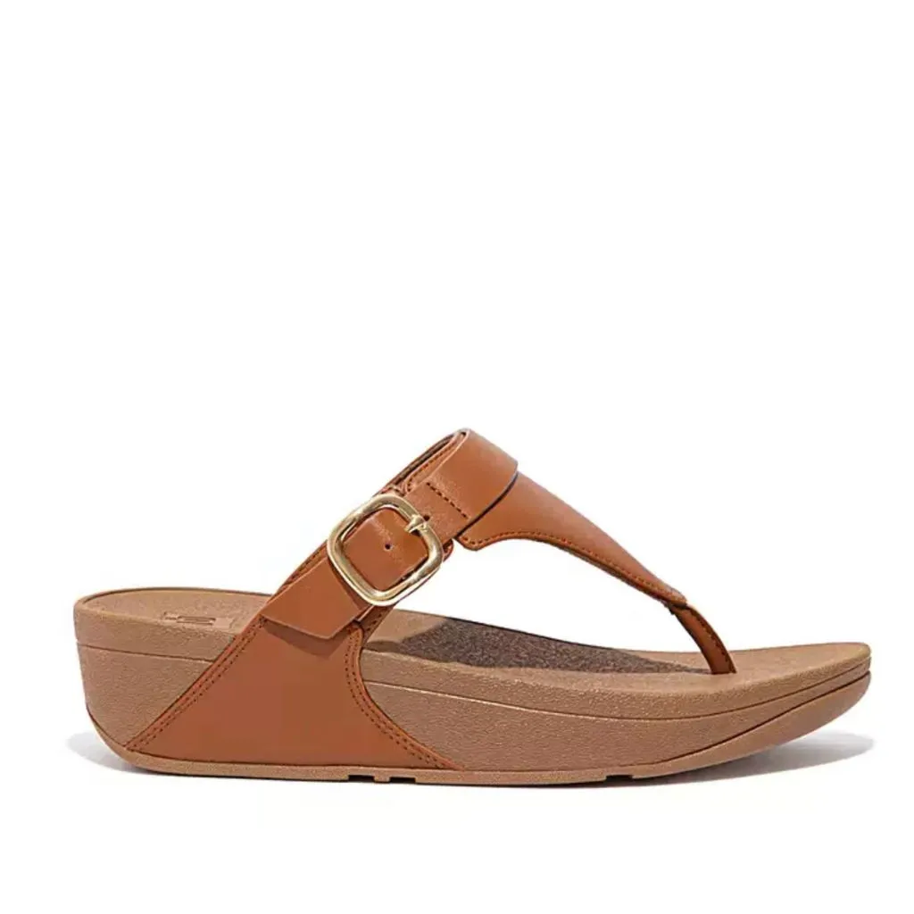 Lulu Adjustable Toe Post Thong - Light Tan