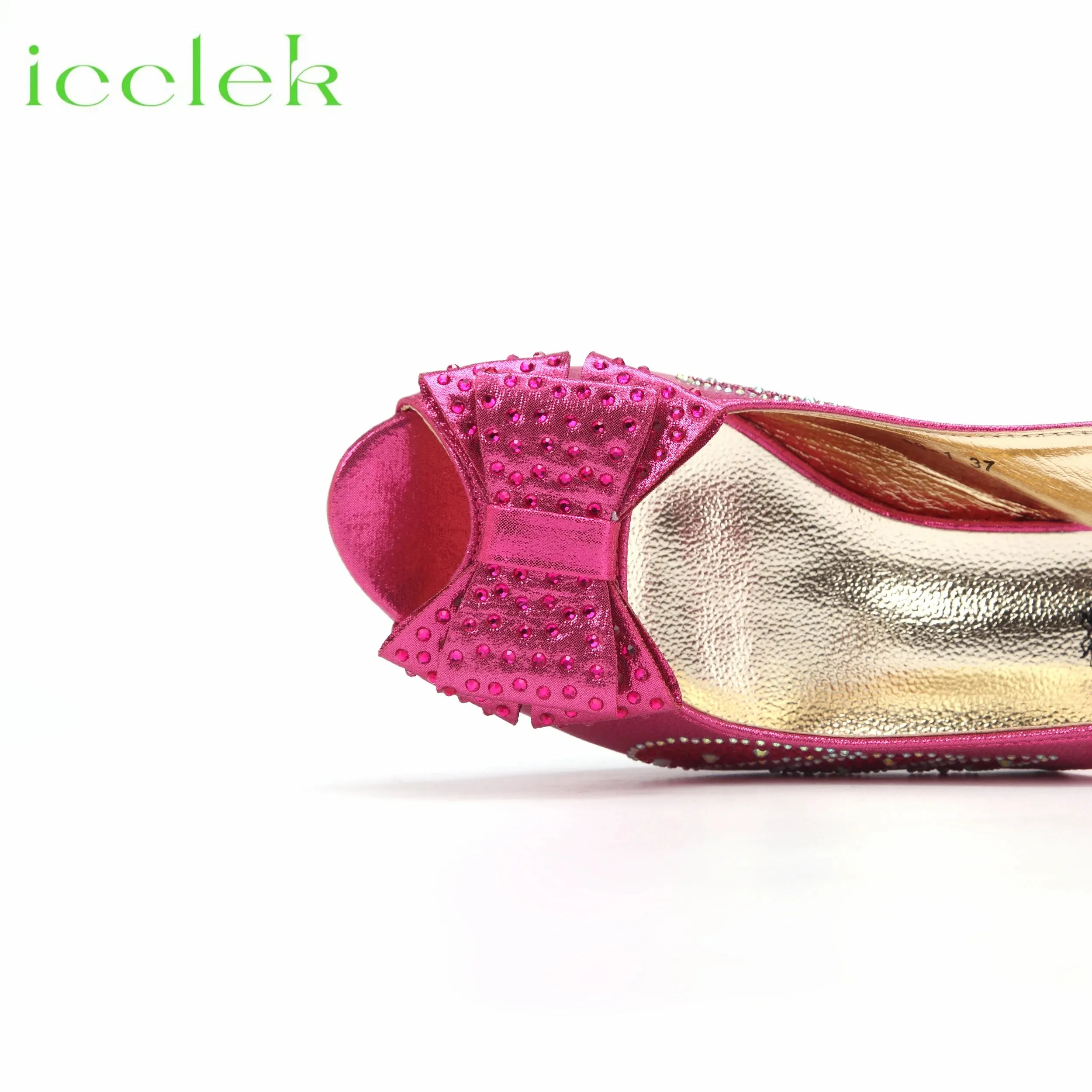 New Design Women's Shoes and Bag Set Peep Toe
