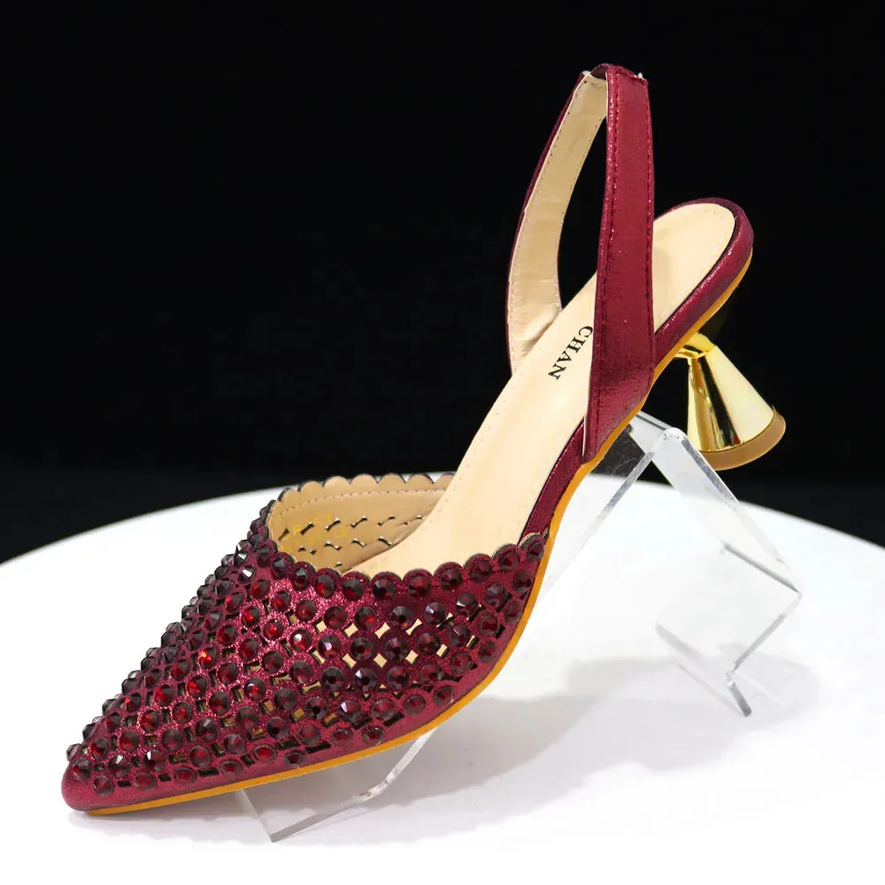 New Diamond Design Shoe and Bag Set