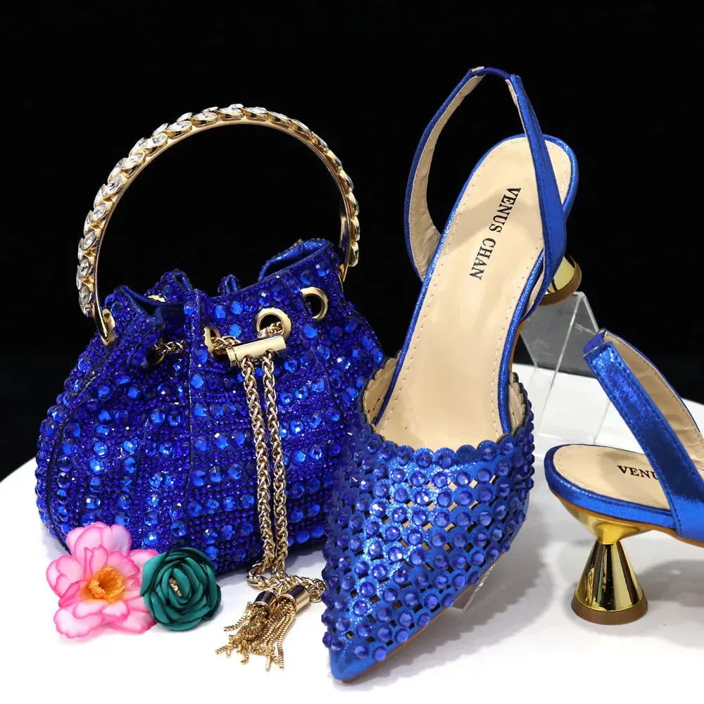 New Diamond Design Shoe and Bag Set