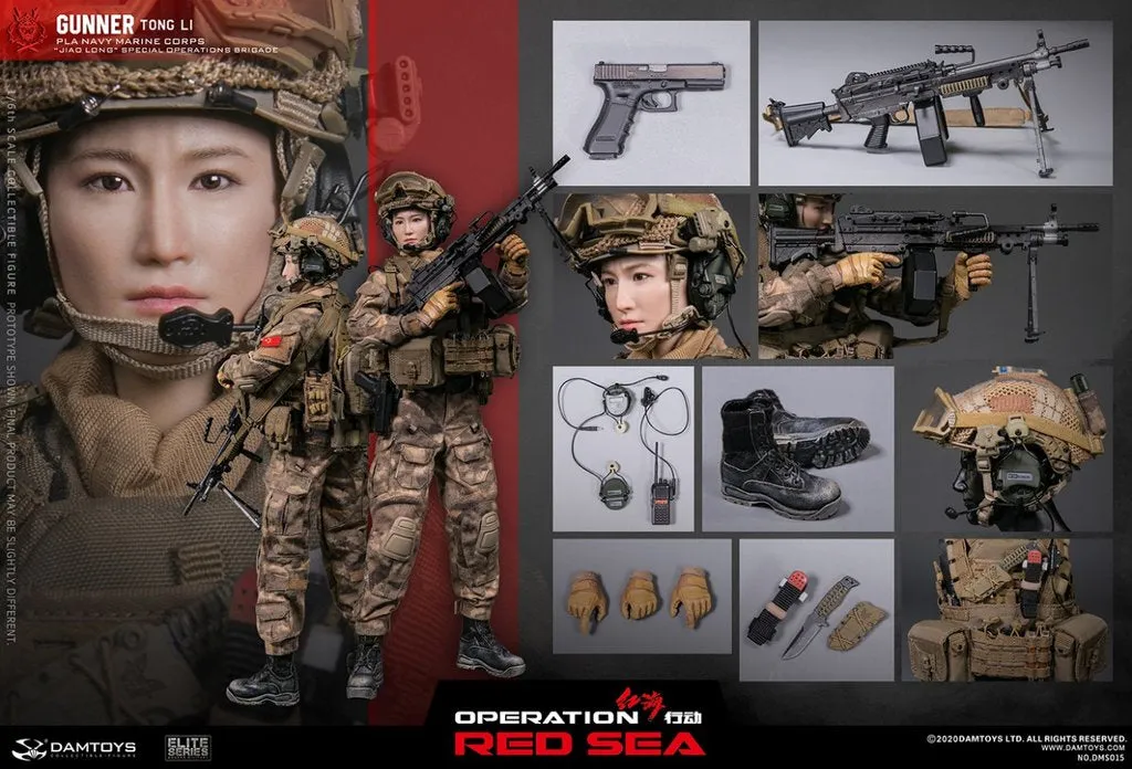 Operation Red Sea - PLA Jiaolong - Female Black Weathered Boots (Foot Type)