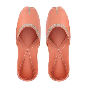 Peach Women Jutti | Summery | Casual | Day Wear | Cushion Comfort