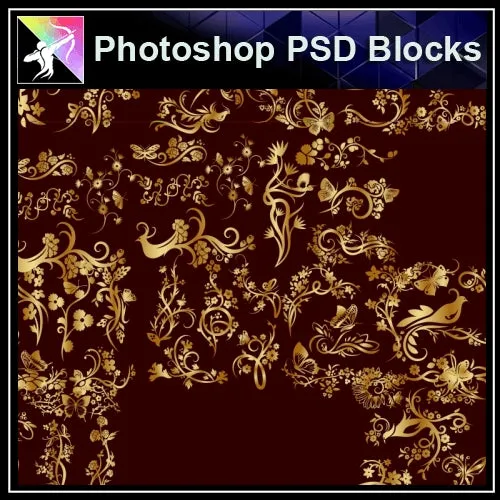 ★Photoshop PSD Decorative Elements V21-PSD Decorative Elements,Skirting Board,Corner Post,Neoclassicism Decor,Baroque elements