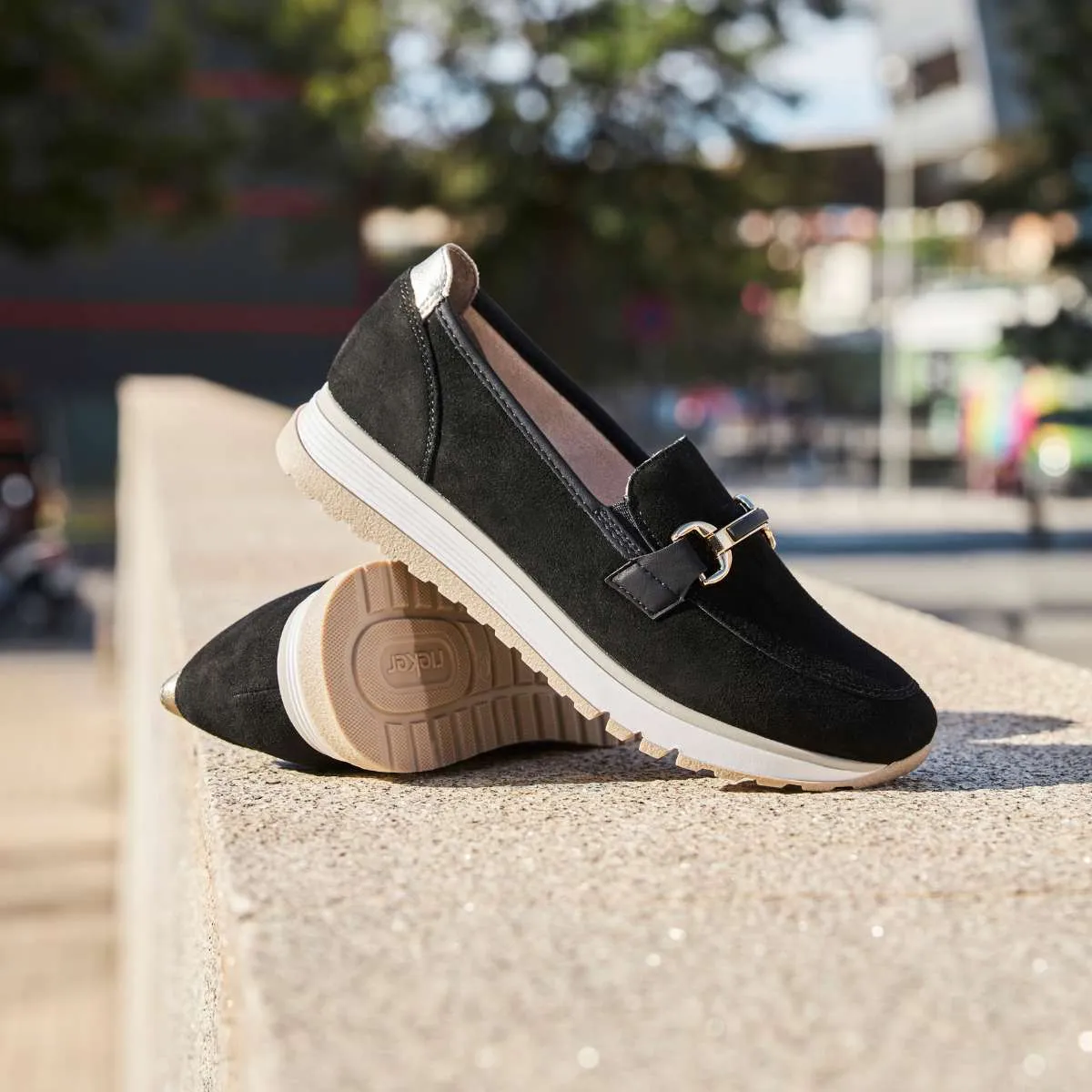 Rieker Mokasin Extra Wide Black W