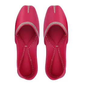 Ruby Pink Women Jutti | Summery | Cushion Comfort For Day Wear