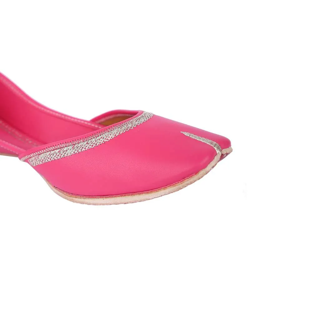 Ruby Pink Women Jutti | Summery | Cushion Comfort For Day Wear