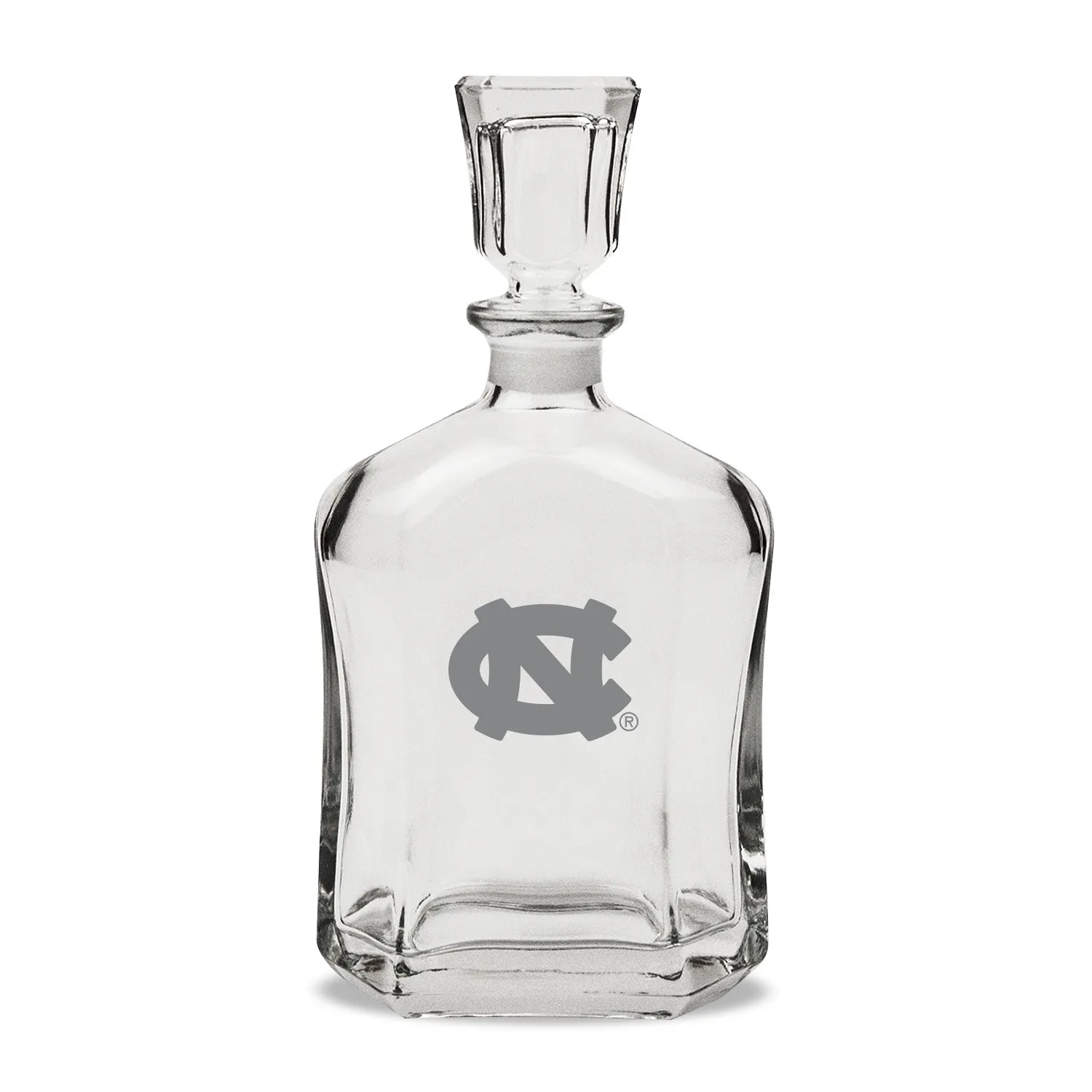 UNC Tar Heels Hand Etched Crystal Decanter