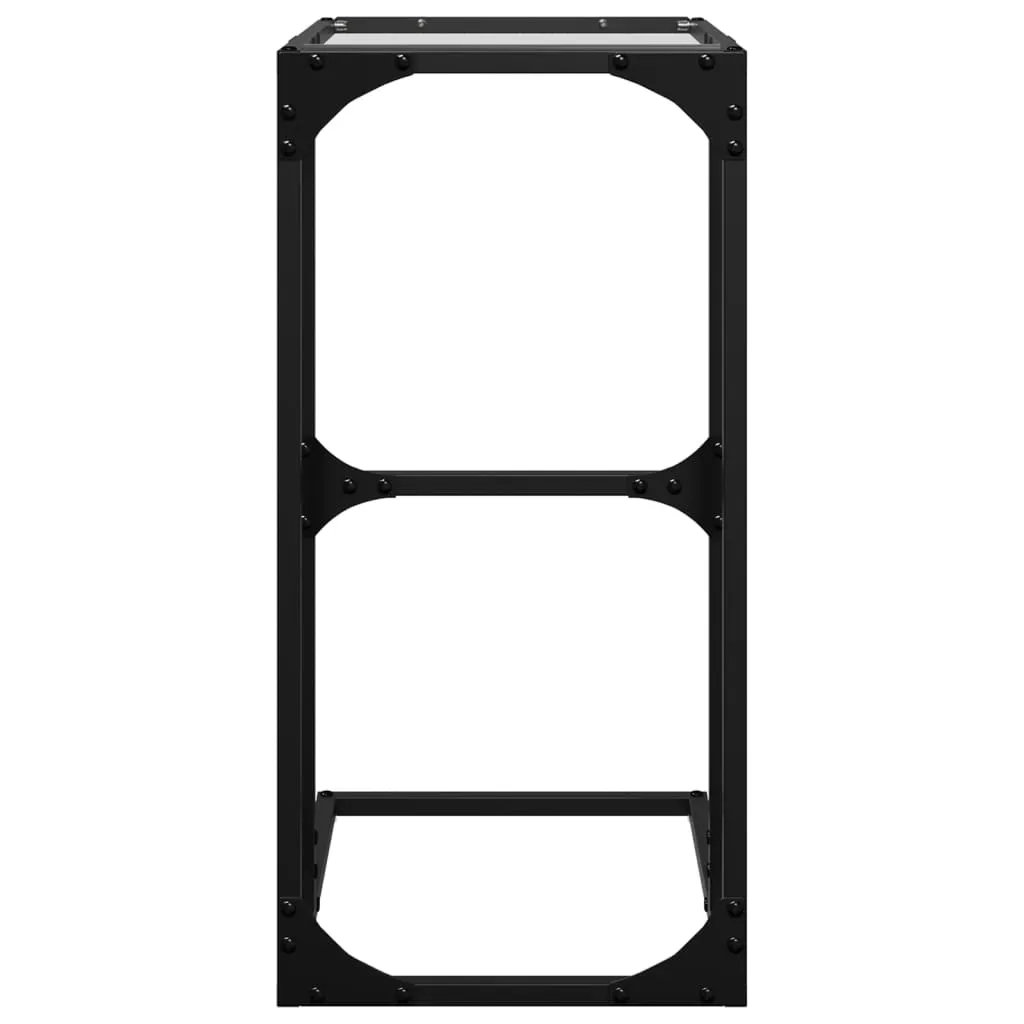 vidaXL Side Table with Transparent Glass 40x30x61.5 cm Steel