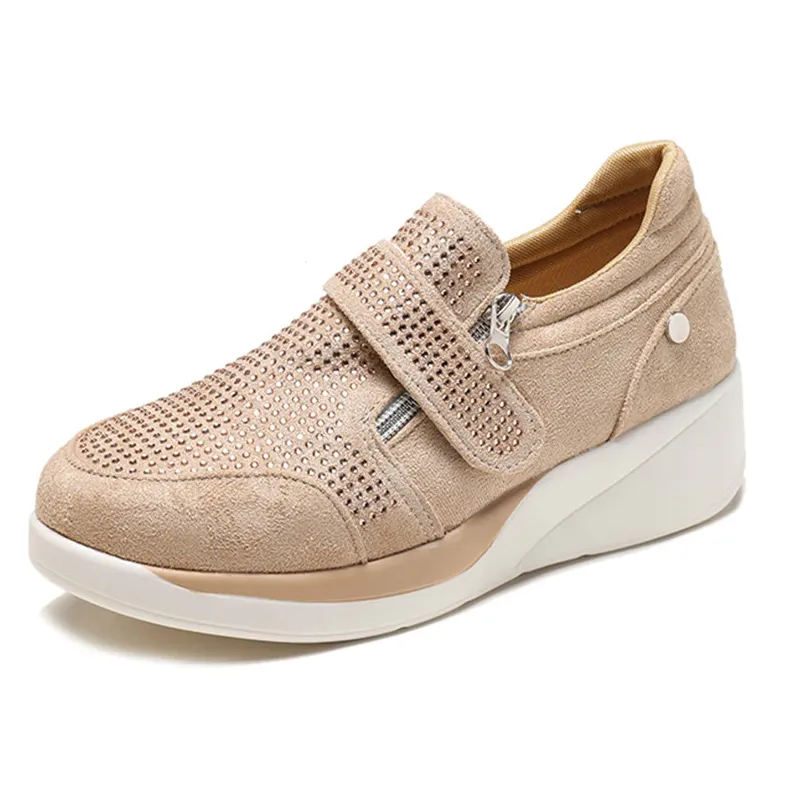 Womens Casual Wedge Platform Loafers