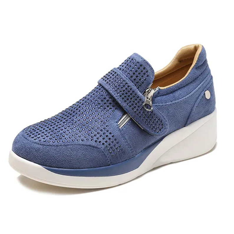 Womens Casual Wedge Platform Loafers
