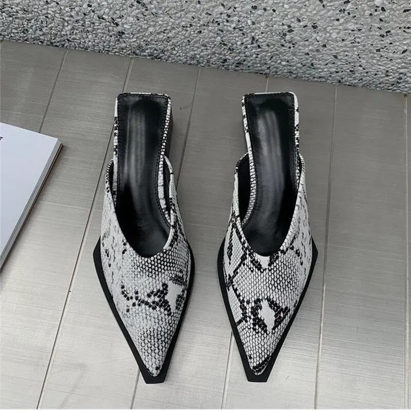 Women's Spring Casual Pointed Toe Mules