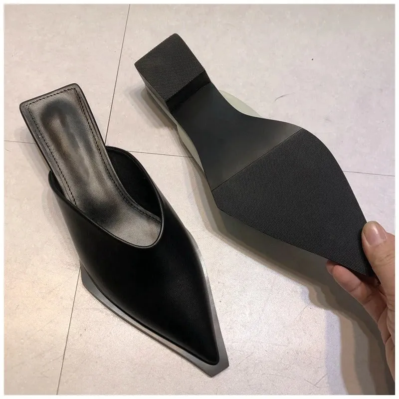 Women's Spring Casual Pointed Toe Mules