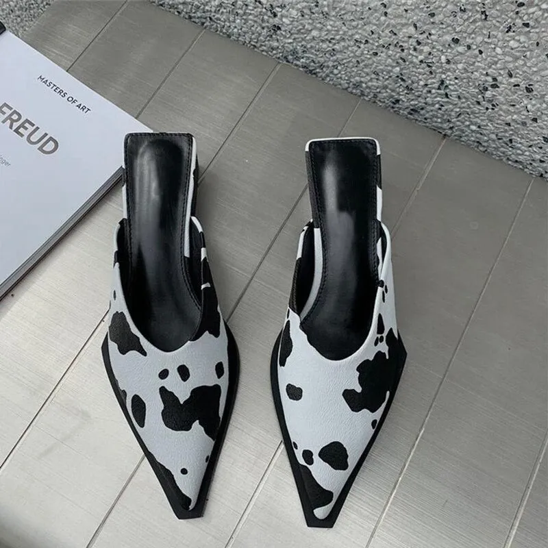 Women's Spring Casual Pointed Toe Mules