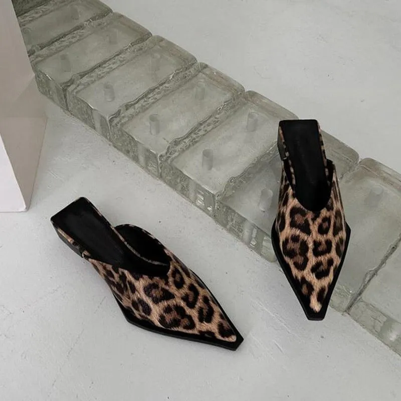 Women's Spring Casual Pointed Toe Mules