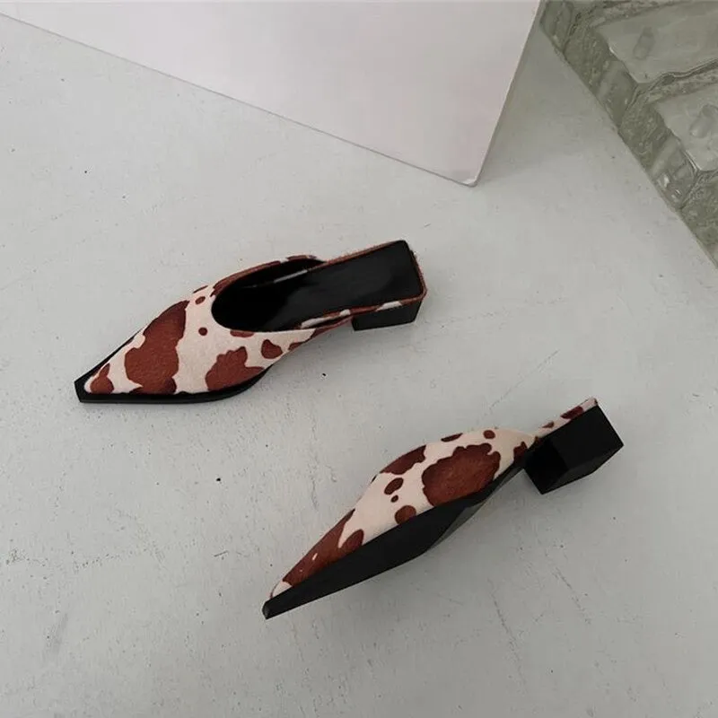 Women's Spring Casual Pointed Toe Mules