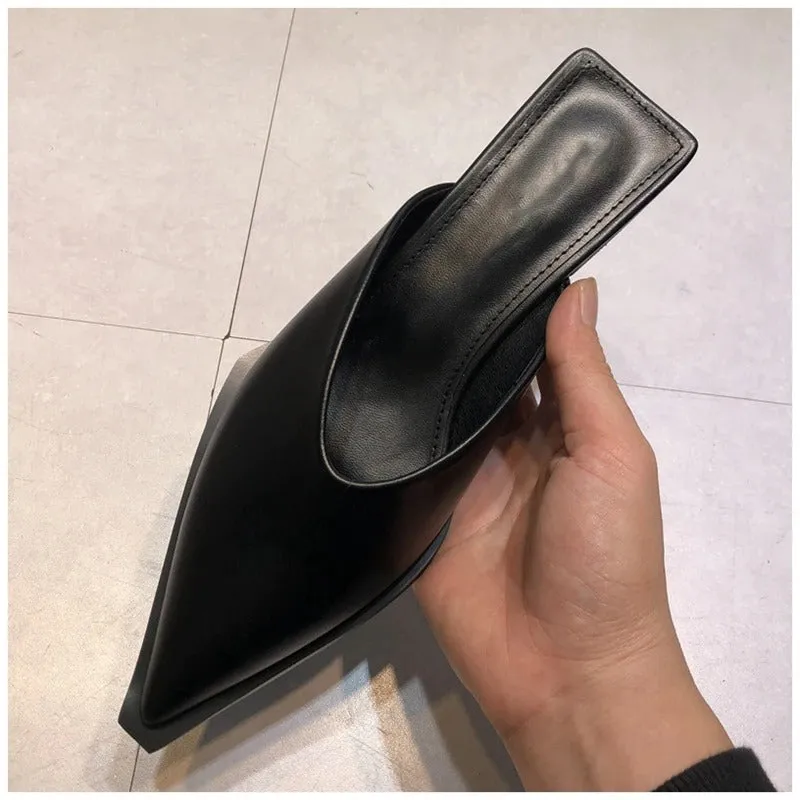 Women's Spring Casual Pointed Toe Mules